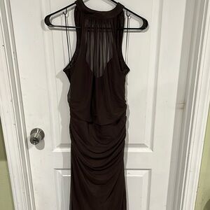 Abercrombie & Fitch Vol. 28 sheer halter maxi dress